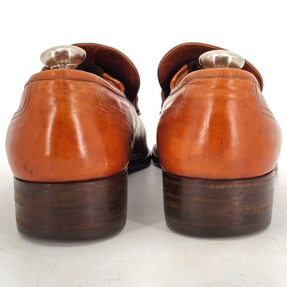 Vintage Bally Italy Brown Leather Dress Shoes Mens size 9 Classic Penny Loafers - Picture 6 of 10